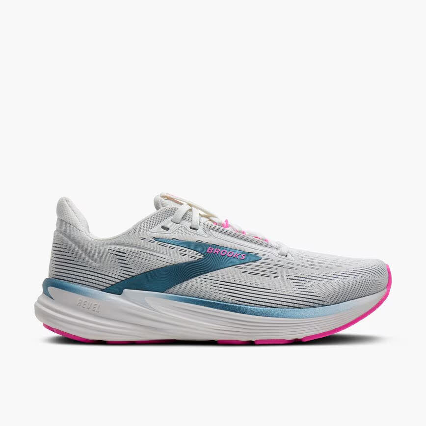 Brooks Revel 8 Damen Laufschuhe Joggingschuhe weiß/blau/pink