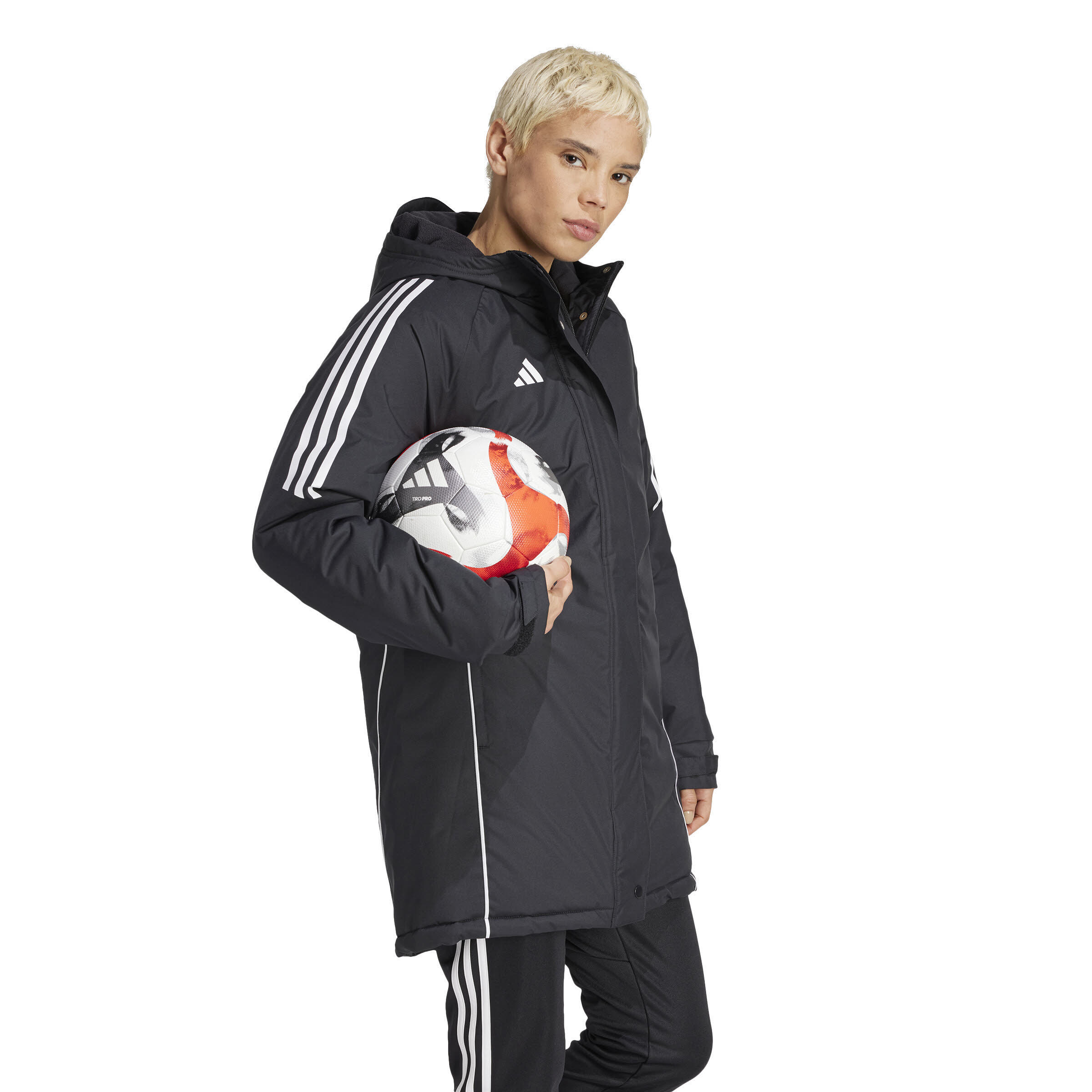 adidas Tiro 24 Stadium Parka Bankjacke Damen schwarz