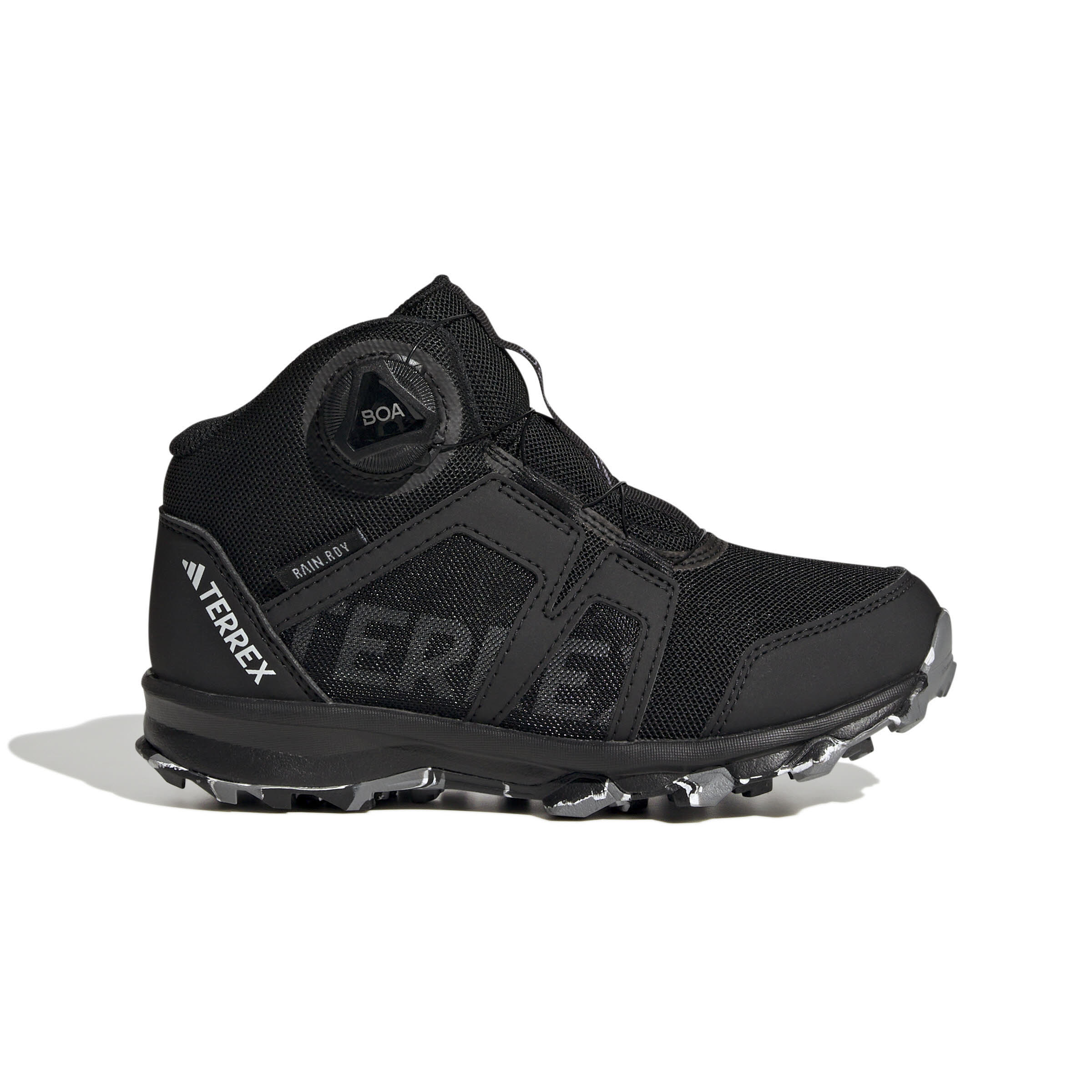 adidas Terrex BOA Mid RAIN.RDY Wanderschuh Trekkingschuh Kinder Jungen schwarz