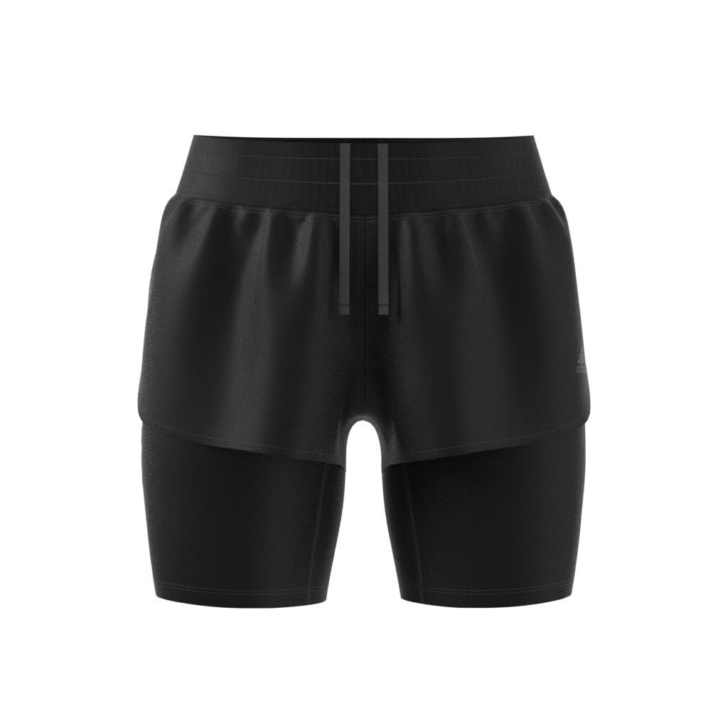 adidas Run Icons 2 in 1 Shorts Damen Laufhose Lauftights kurz schwarz