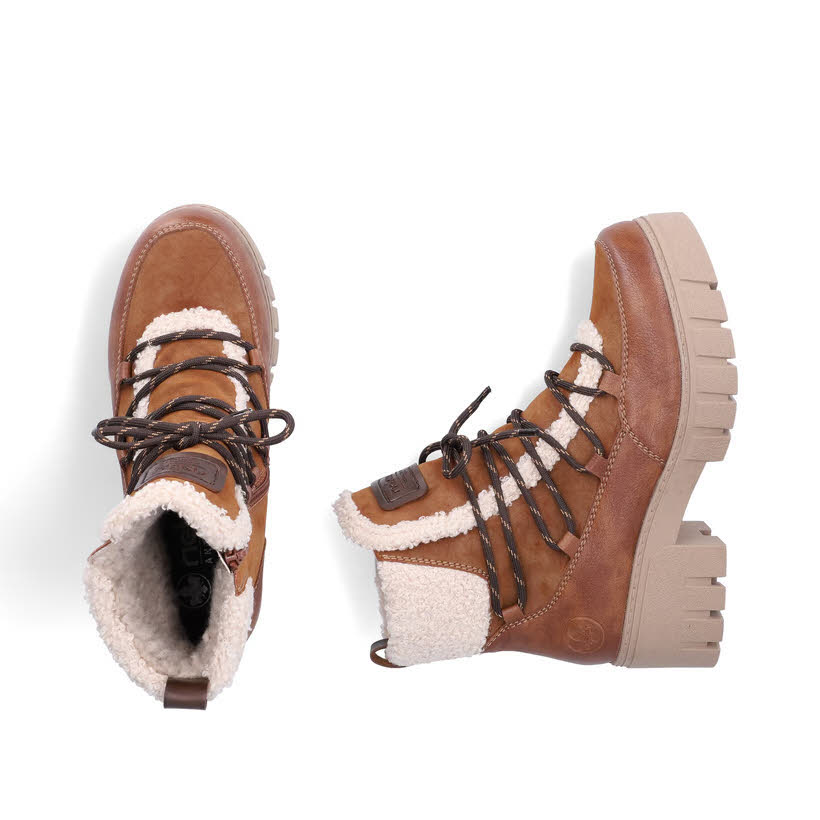 Rieker Damen Stiefelette Kurzstiefel zimt/reh/beige/kastanie