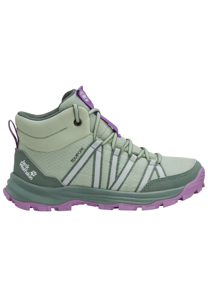 Jack Wolfskin WILD HIKE TEXAPORE MID Kinder Wanderschuhe Trekkingschuhe grün