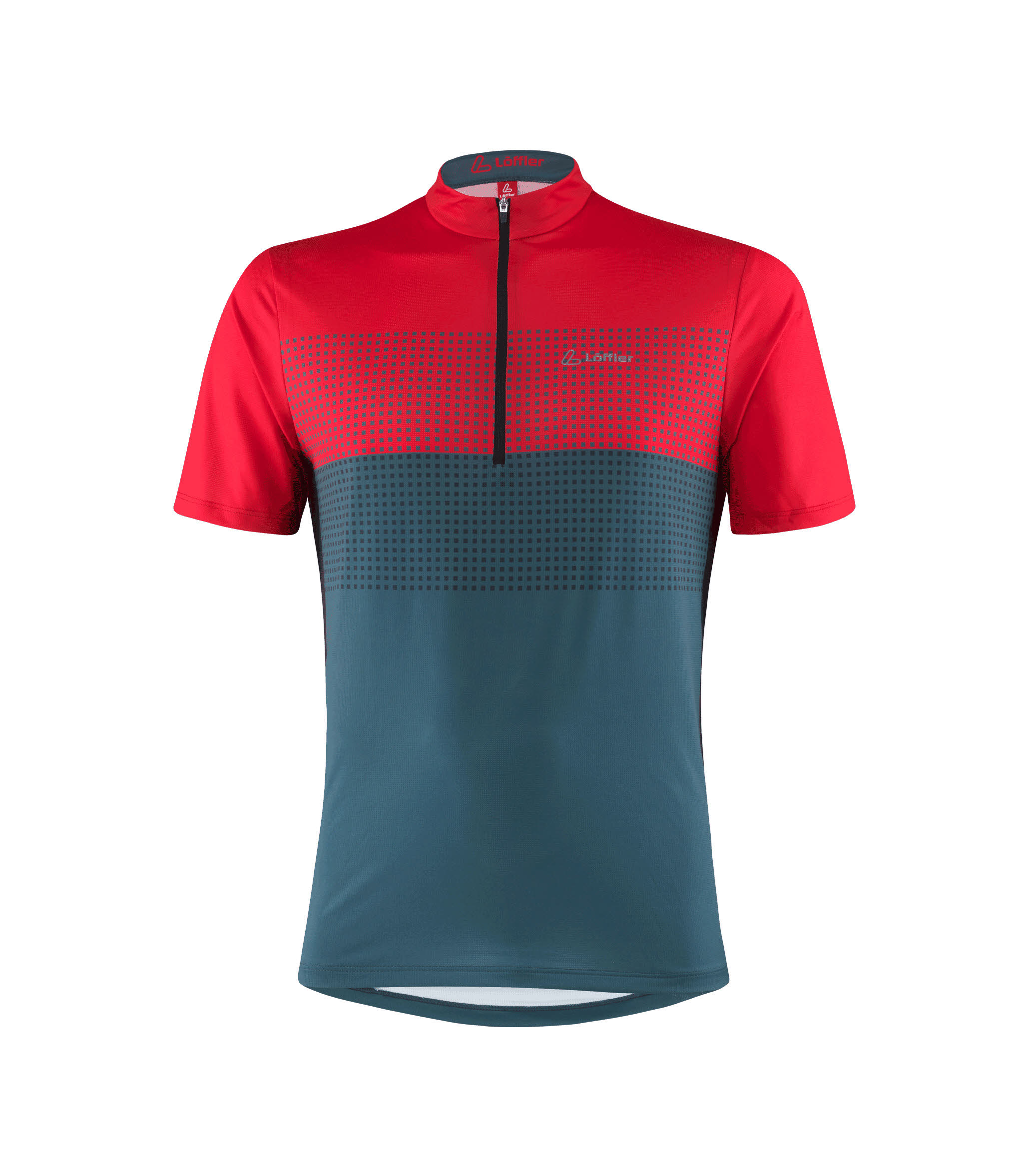 Löffler M BIKE SHIRT HZ SPARTA Radsport-Trikot Radshirt Herren rot grau