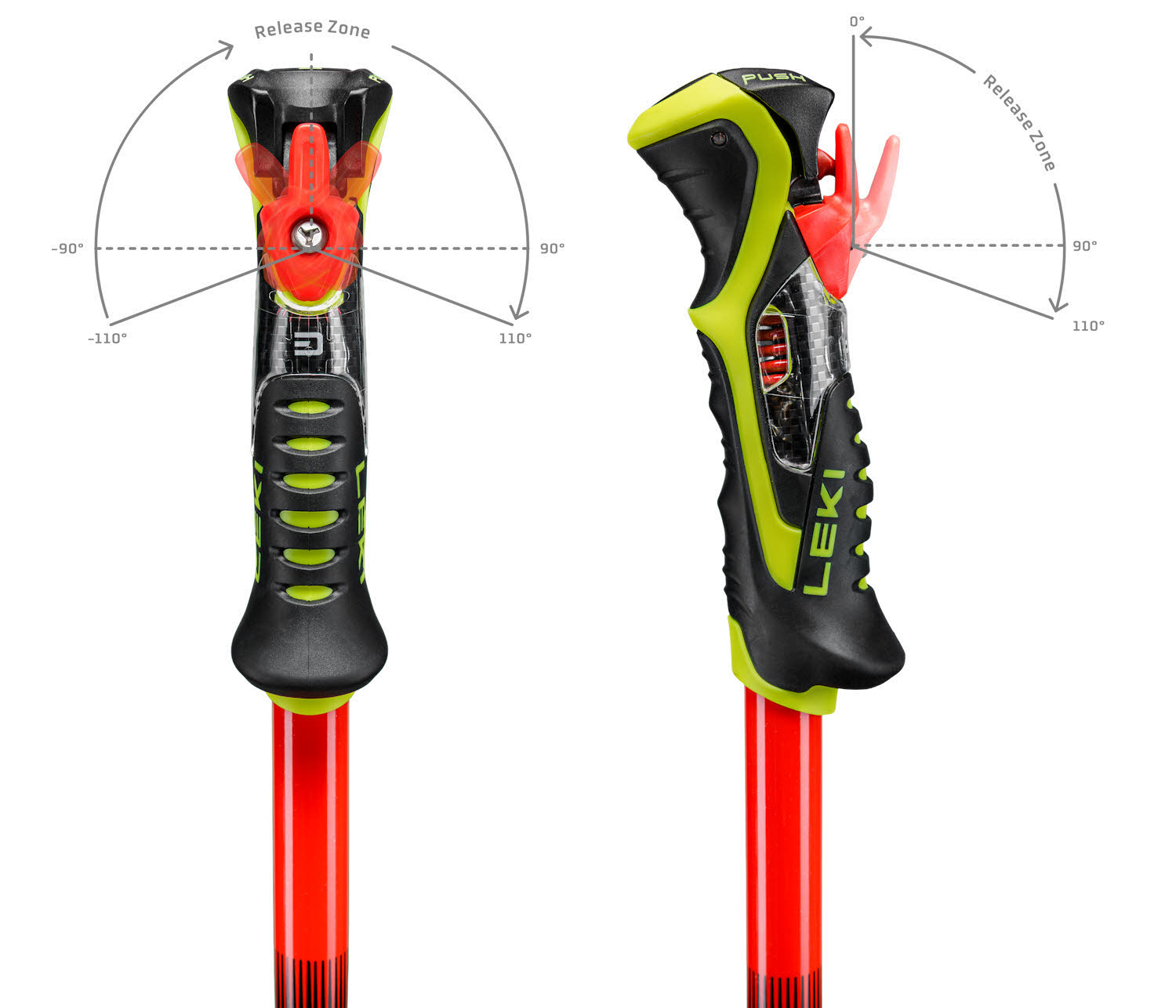 Leki WCR Pro SL TR Unisex Skistöcke Ski Poles rot/violett