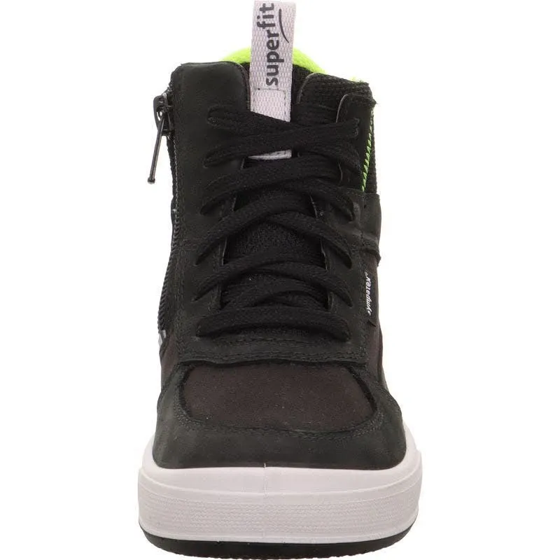 Superfit MAVERICK Kinder Sneaker High Freizeitschuhe schwarz/gelb