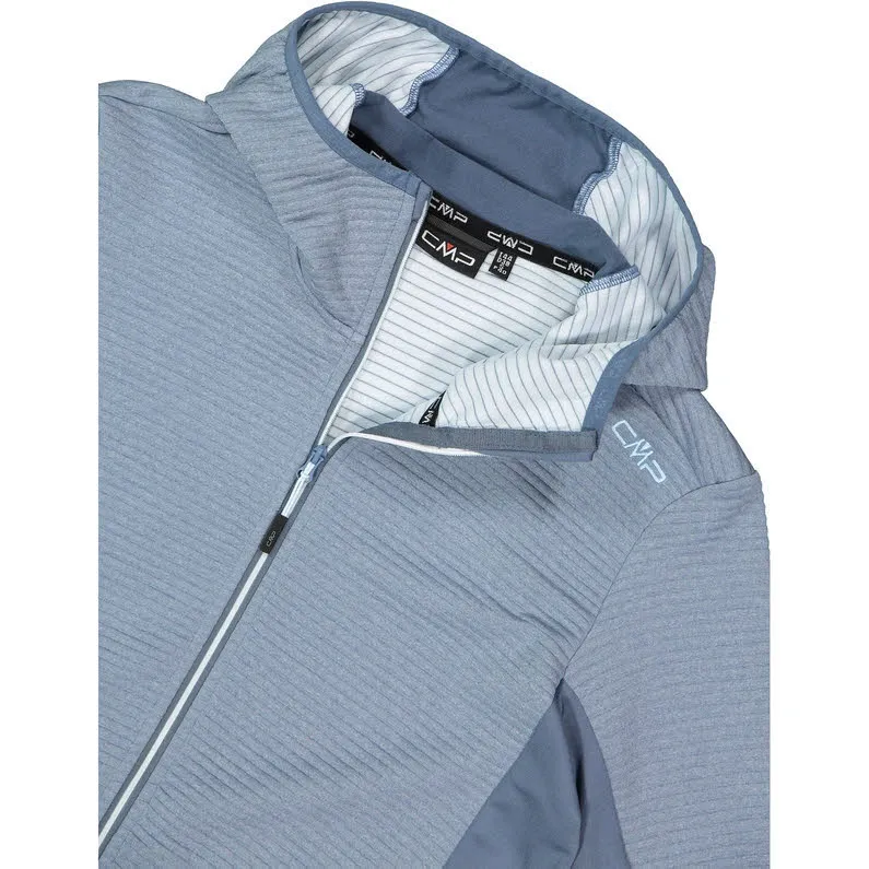 CMP JACKET FIX HOOD Damen Hybridjacke Fleecejacke space mel.