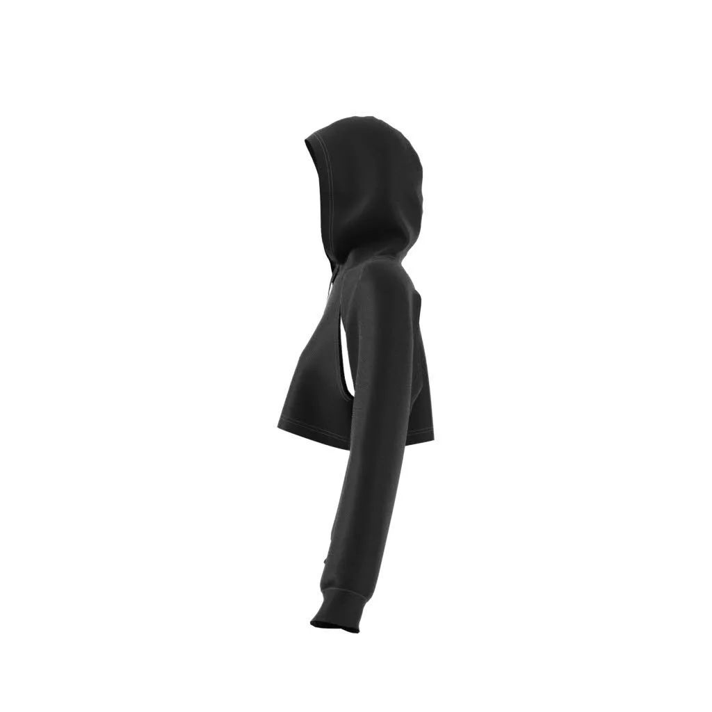 adidas HIIT AEROREADY Crop Damen Hoodie Schwarz