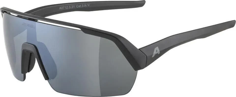 Alpina TURBO HR Unisex Sportbrille Radsportbrille Sonnenbrille black matt