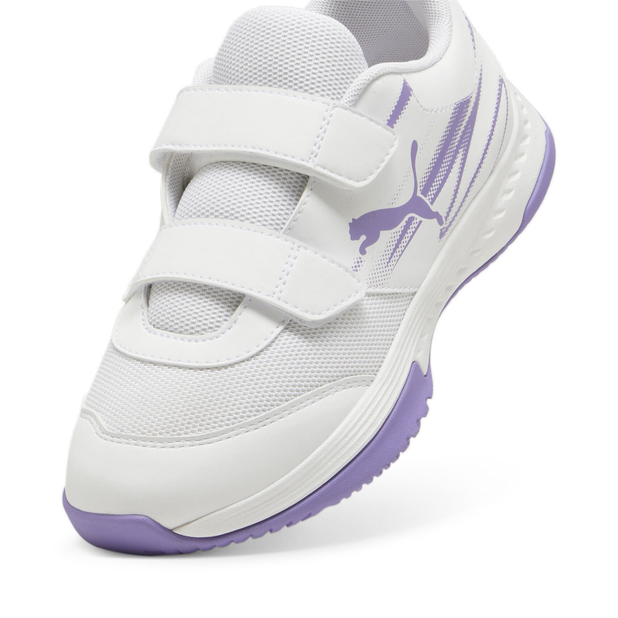 Puma Varion II V Jr Hallensportschuhe Teenager Mädchen weiß lila