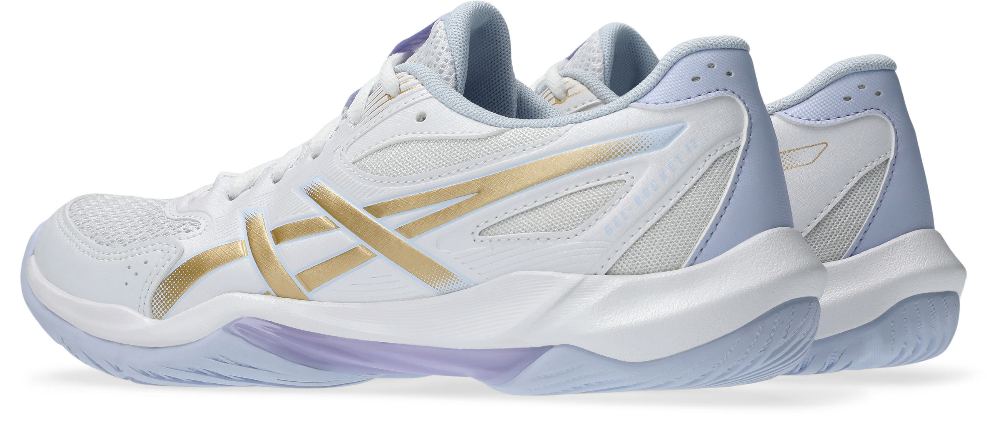 Asics GEL-ROCKET 12 Damen Hallenschuhe Sportschuhe white/champagne