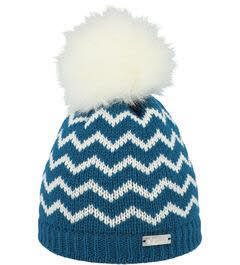 Eisglut Paulinakids Mädchen Mütze Bommelmütze blau