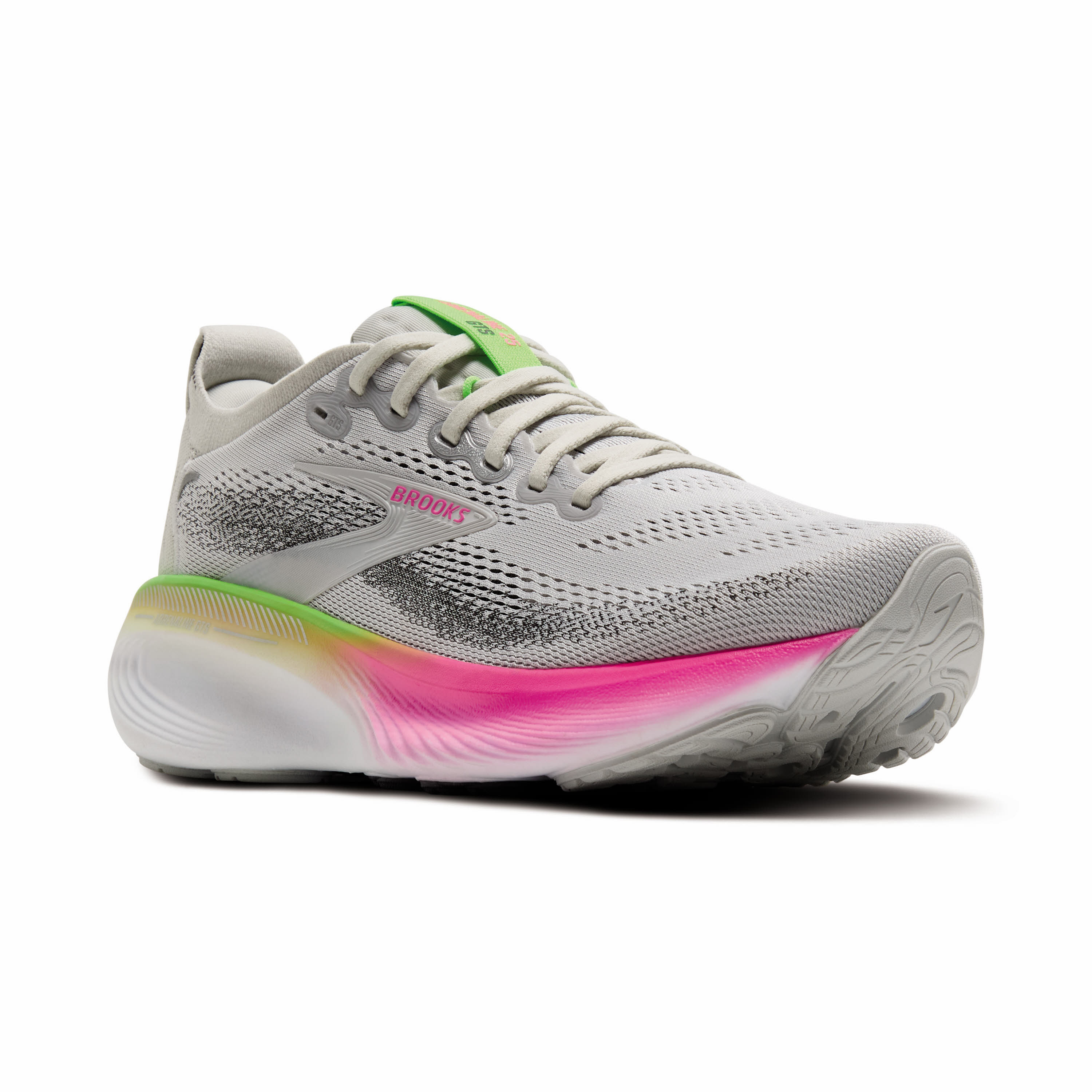 Brooks Adrenaline GTS 25 Damen Laufschuhe Joggingschuhe weiß/pink/grün
