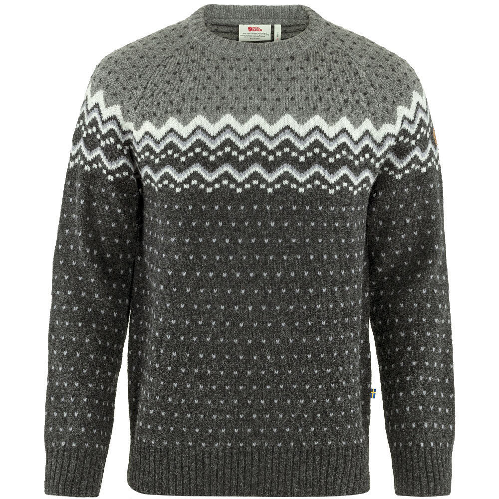 Fjällräven Övik Knit Sweater M Herren Strickpulli Wollpullover grau