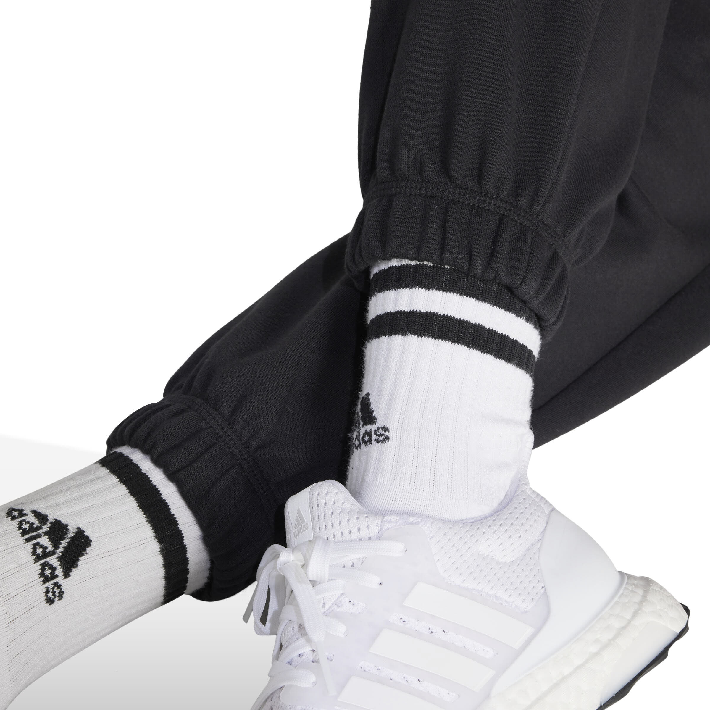 adidas Essentials Linear French Terry Cuffed Hose Sweathose Damen schwarz