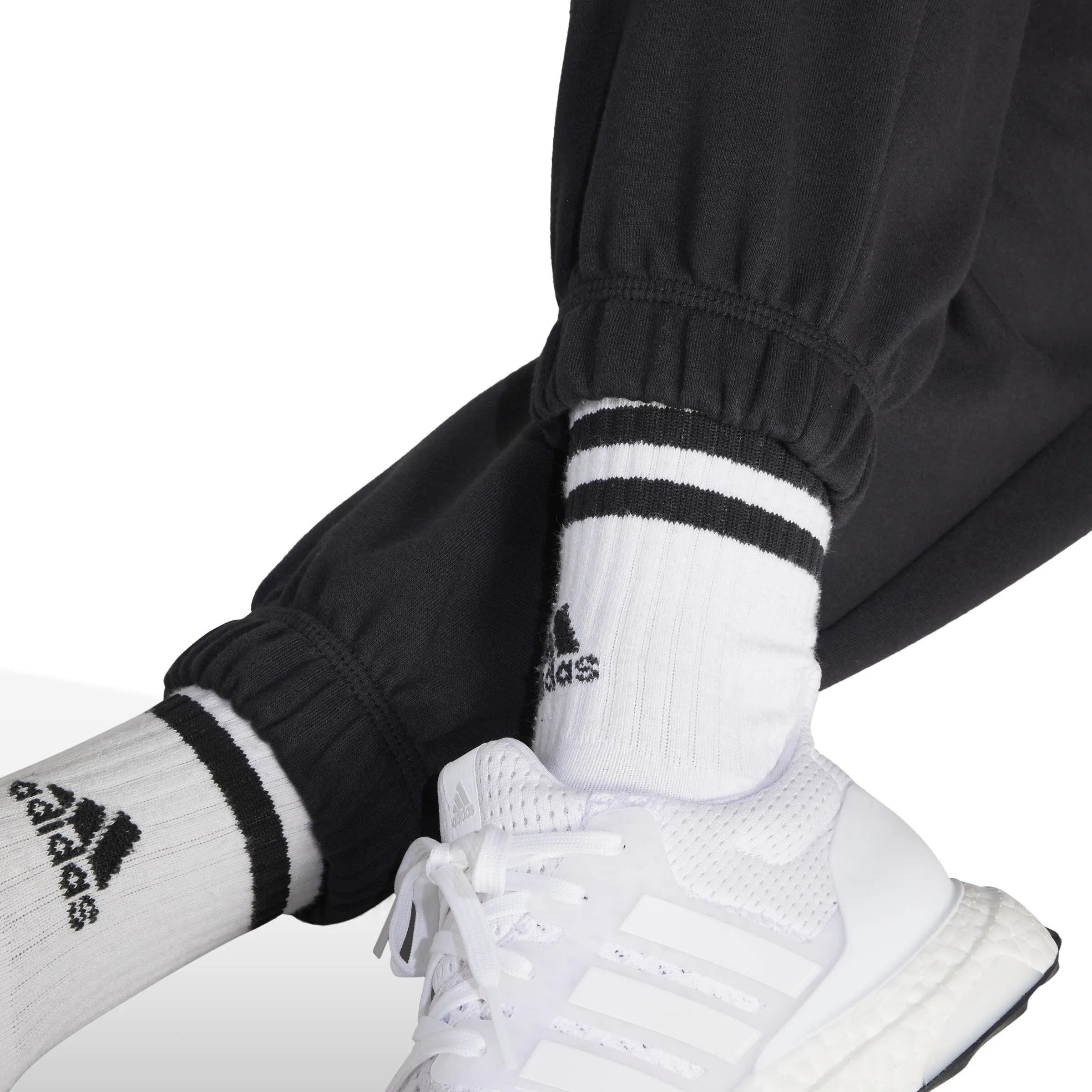 adidas Essentials Linear French Terry Cuffed Hose Sweathose Damen schwarz