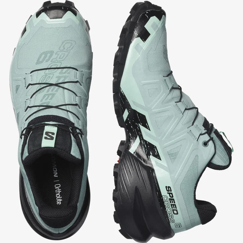 Salomon Speedcross 6 GTX Trailrunning-Schuhe mit Quicklace Wetterfest Damen Mint