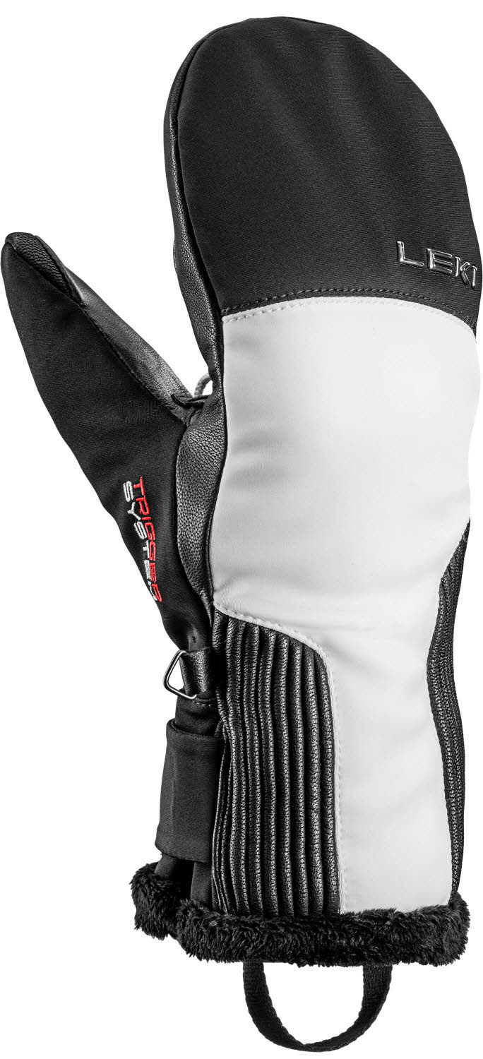 Leki Vallarta 3D Women Mitt Damen Skihandschuhe Fäustlinge weiß/schwarz