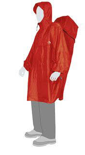 Teva Cape S Herren Regenponcho Rucksack-Regenschutz rot