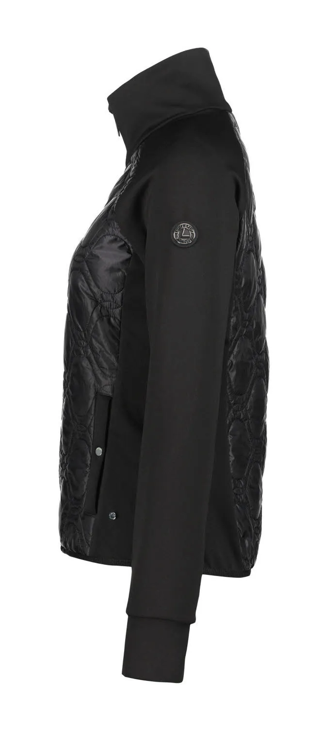 Luhta Alsila Damen Zip-Jacke Hybrid-Midlayer schwarz