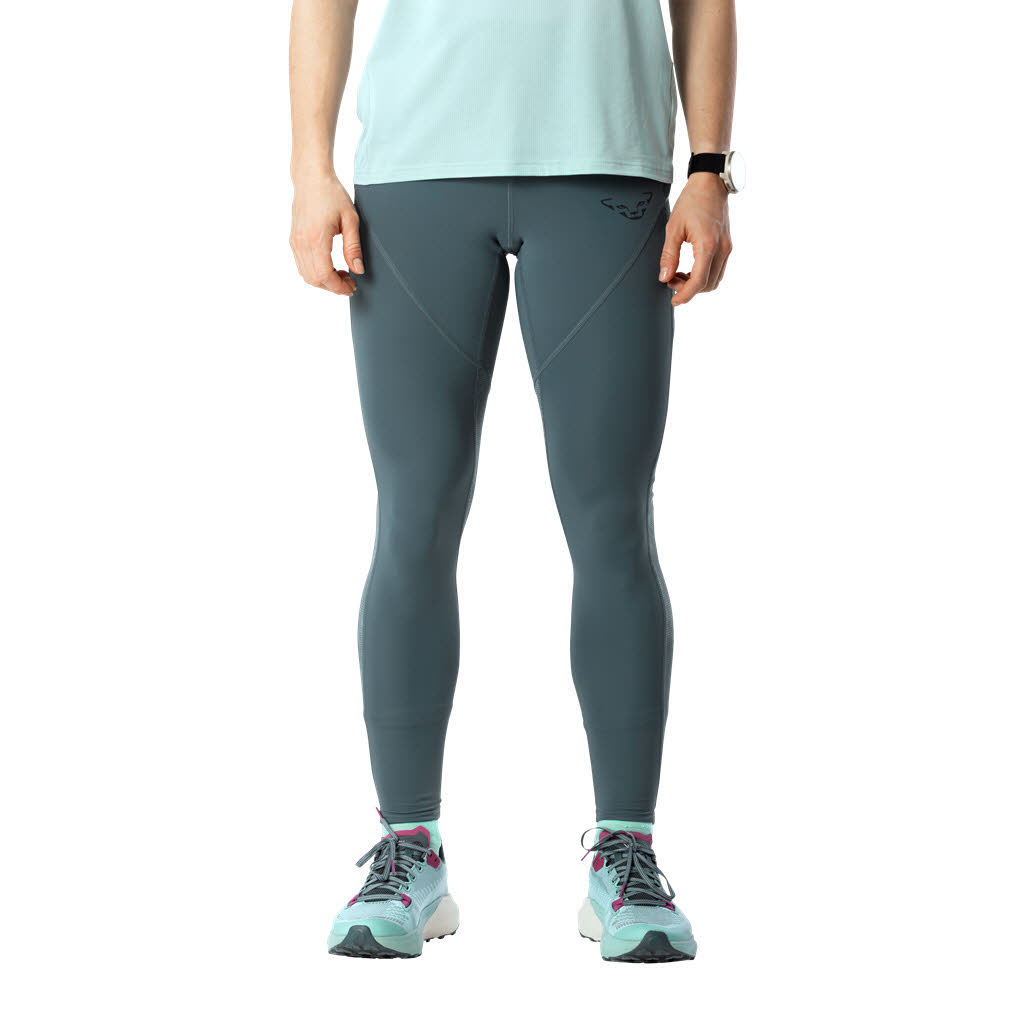 Dynafit Trail Reflective Tights Damen Laufhose Laufleggings grau
