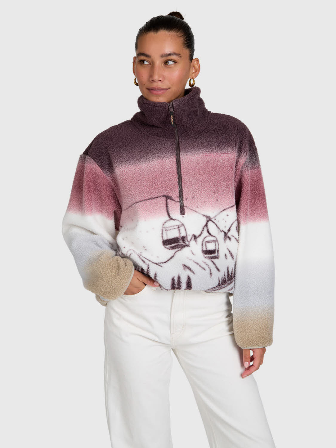 BRUNOTTI DA Gonna Urban Fleece Damen Fleecepulli braun