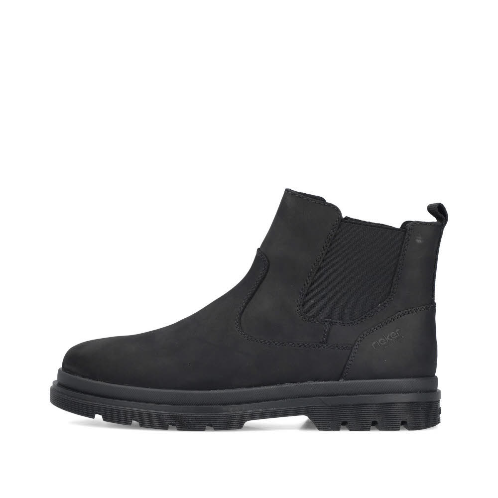 Rieker HWK Herren Stiefel Chelsea Boots Modestiefel schwarz