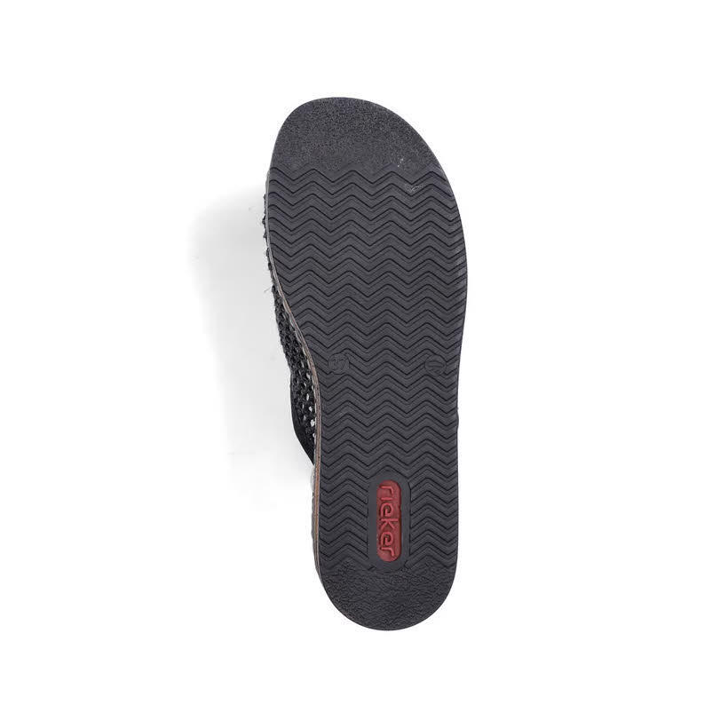 Rieker FSK Damen Sandalen Pantoletten  schwarz