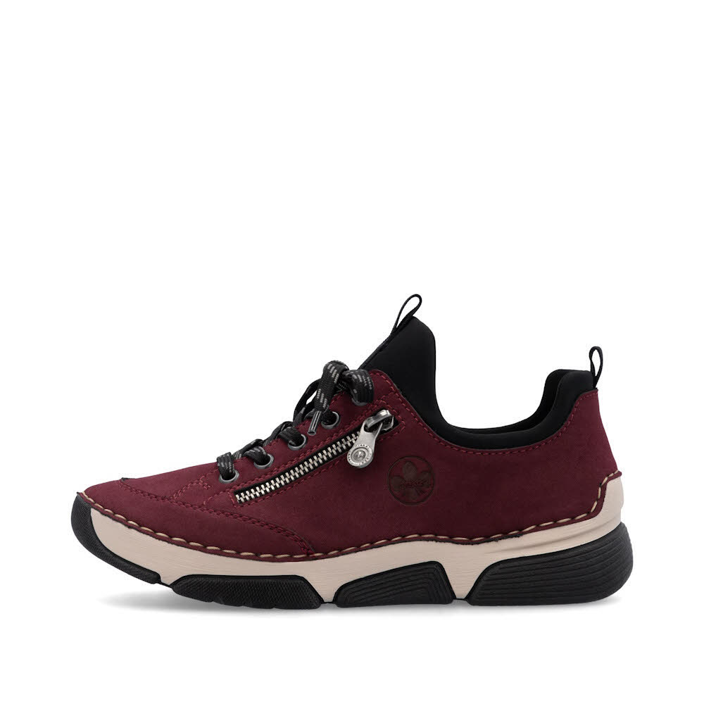 Rieker HWK Damen Halbschuhe Slipper rot