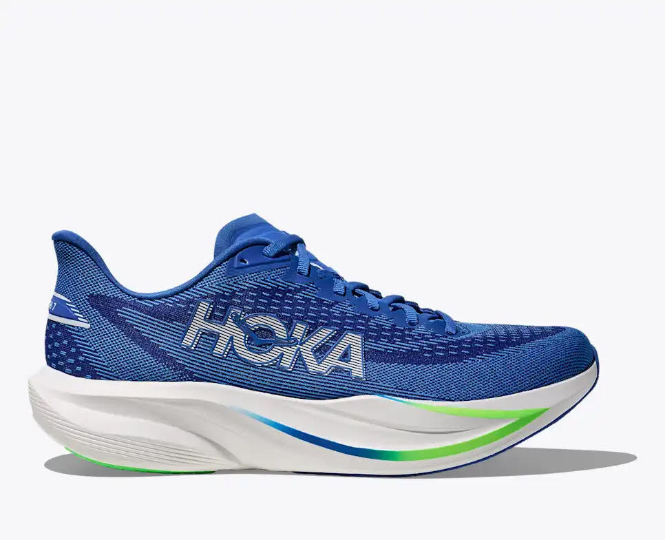 Hoka Mach 7 Herren blau Laufschuhe mit dynamischen Schaumstoff und leichter Dämpfung für schnelles Tempo