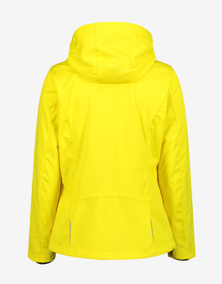 CMP JACKET ZIP HOOD Damen Softshelljacke Zip-Off Kapuze gelb NEU
