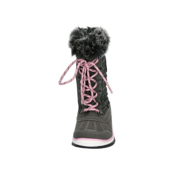LICO Lillesand anthrazit/rose Mädchen Stiefelette Slipper grau