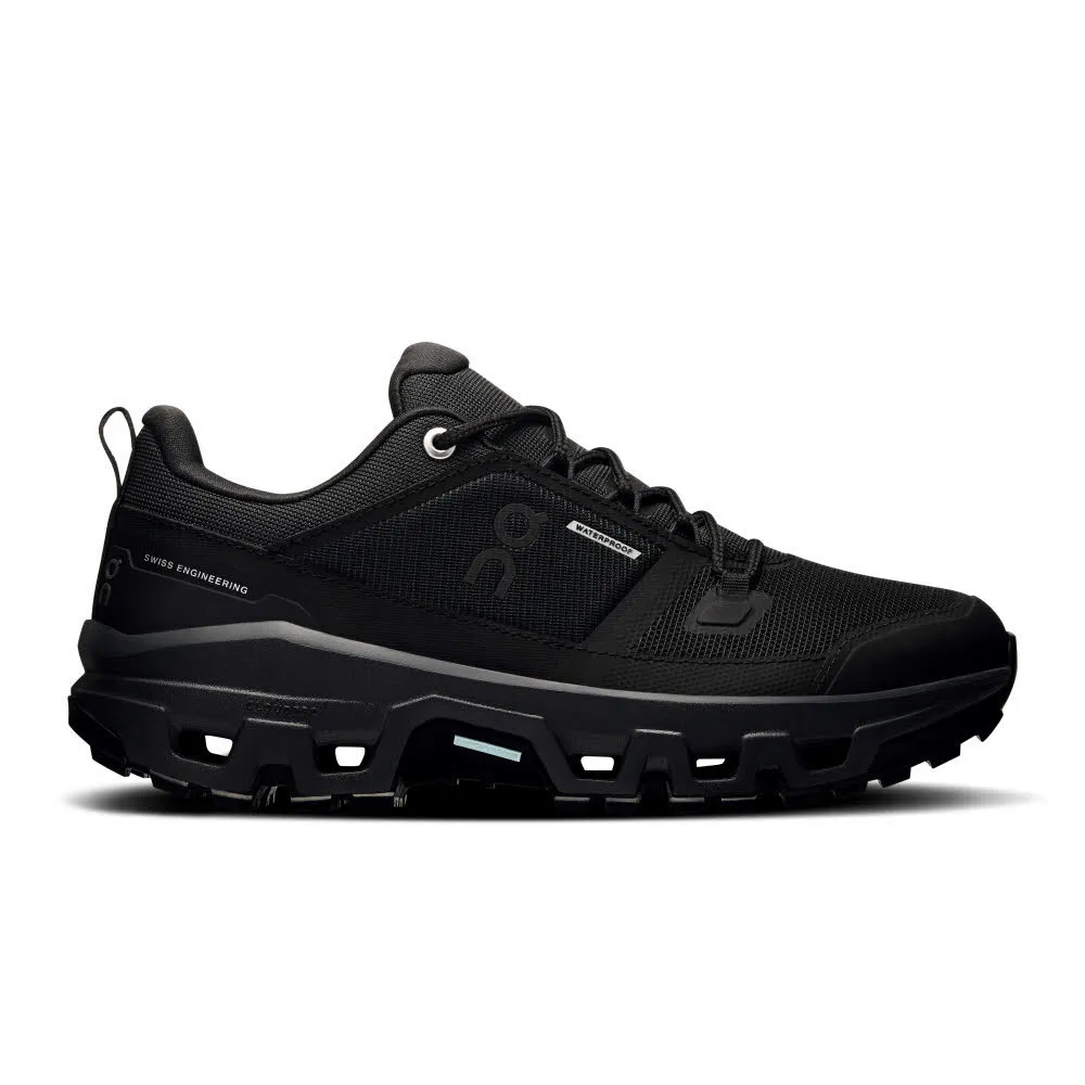ON Cloudrock Low WP Trekkingschuhe Wanderschuhe Damen schwarz