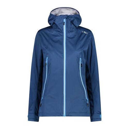 CMP WOMAN JACKET FIX HOOD Damen Regenjacke Outdoorjacke dusty blue NEU