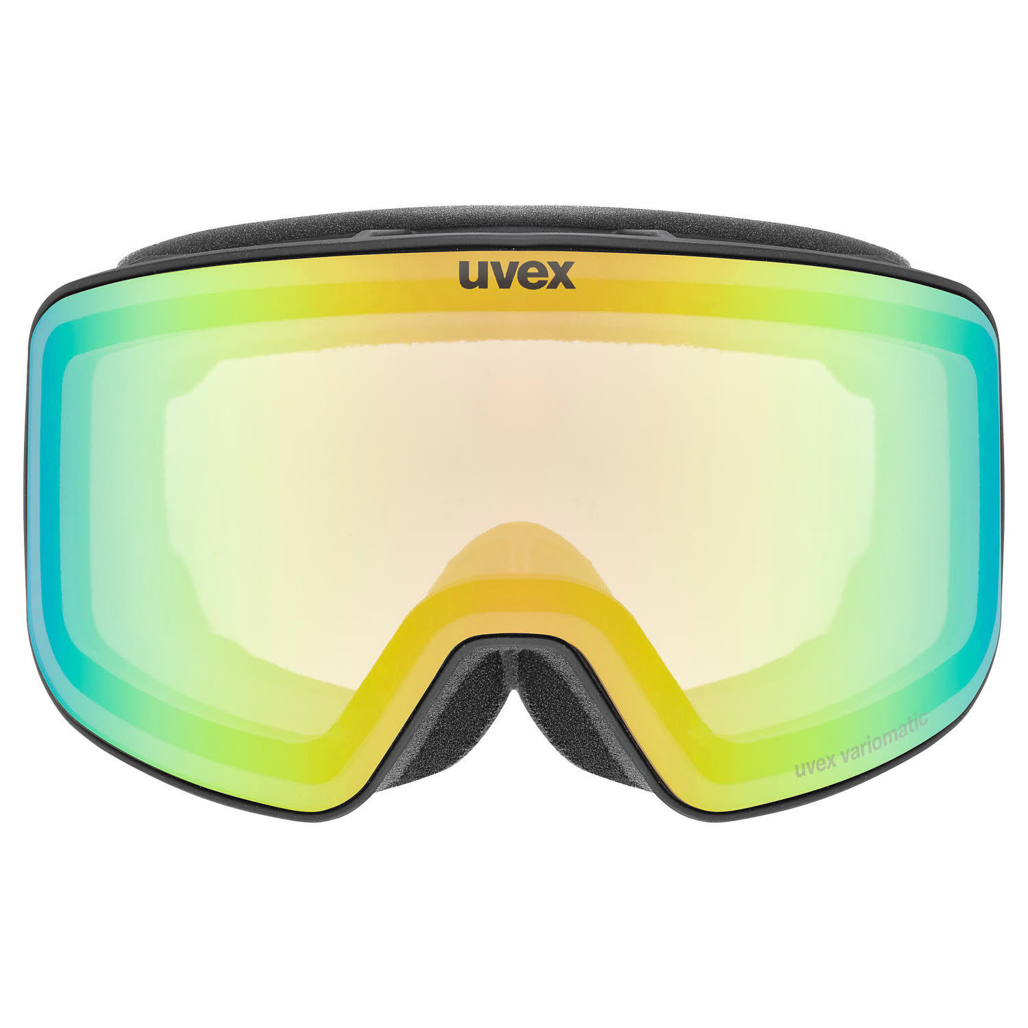 Uvex pyrit V Unisex Skibrille Snowboardbrille black matt dl/green-clear