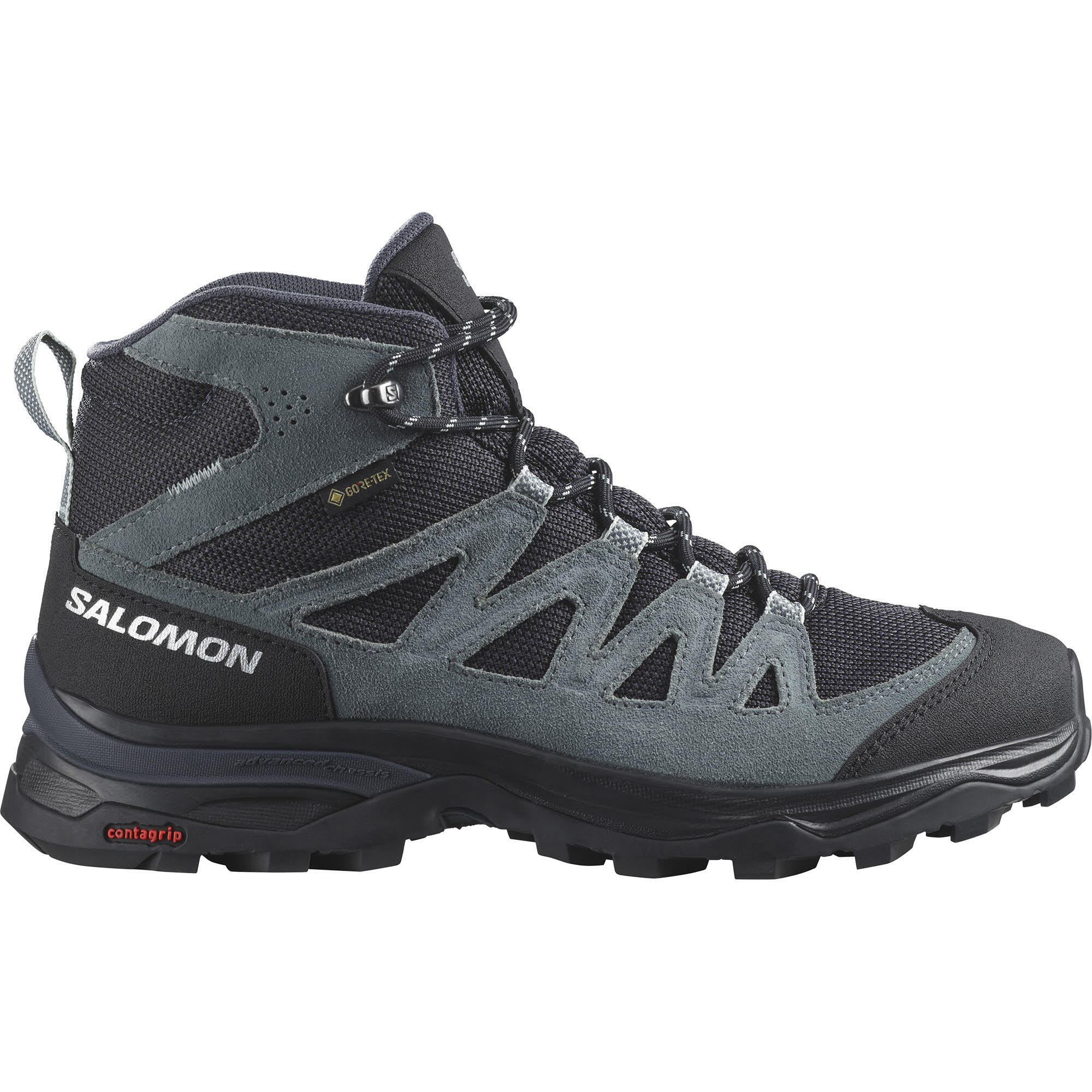 Salomon X Ward Leather MId GTX Damen Trekkingschuh Schwarz