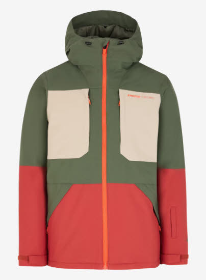 Protest PRTENSTONE Skijacke Snowboardjacke Herren dunkelgrün rot