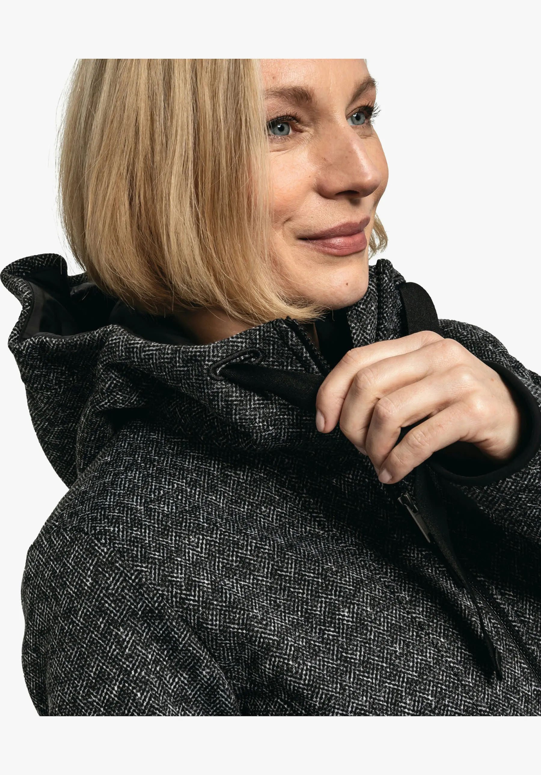 Schöffel Aurora L Damen Fleecejacke Kapuzenjacke schwarz