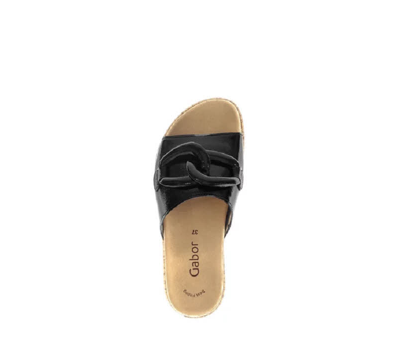 Gabor Pantolette Damen Hausschuihe Sandalen Sandaletten schwarz
