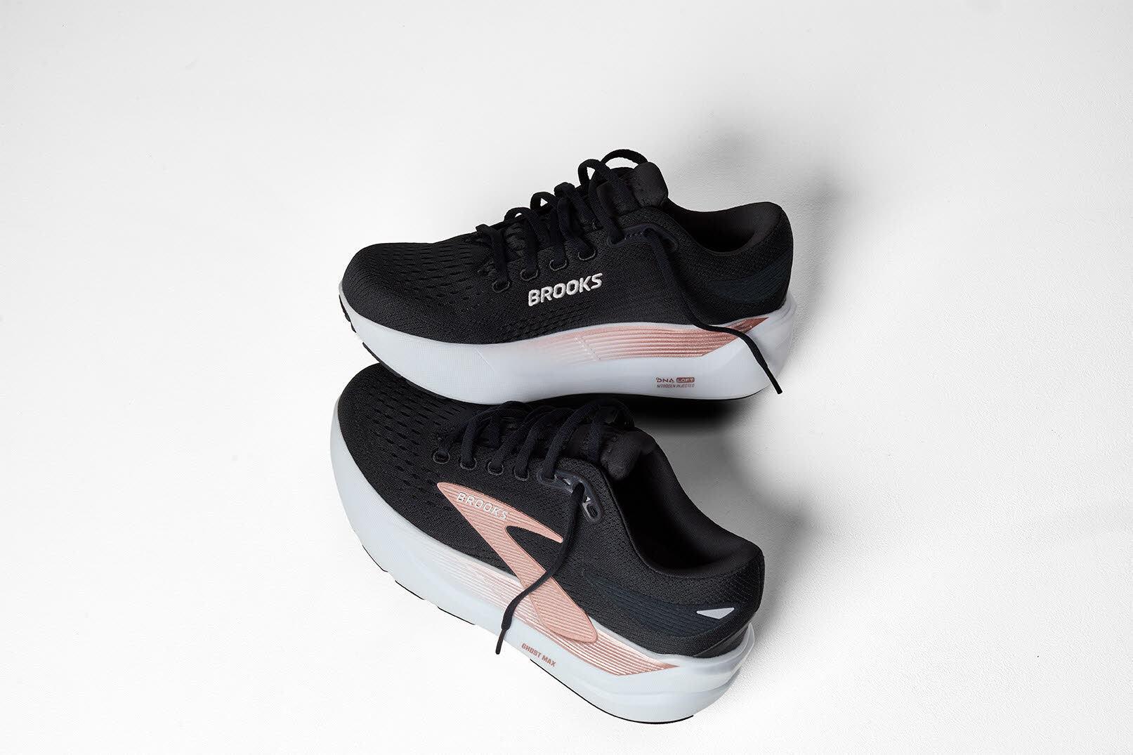 Brooks Ghost Max 3 Damen Laufschuhe Joggingschuhe black/black/rose gold