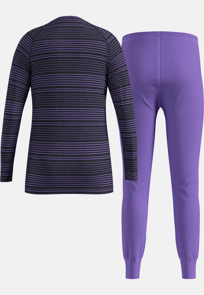 Odlo ACTIVE WARM SET Mädchen Unterziehshirt Funktionshose Baselayer lila