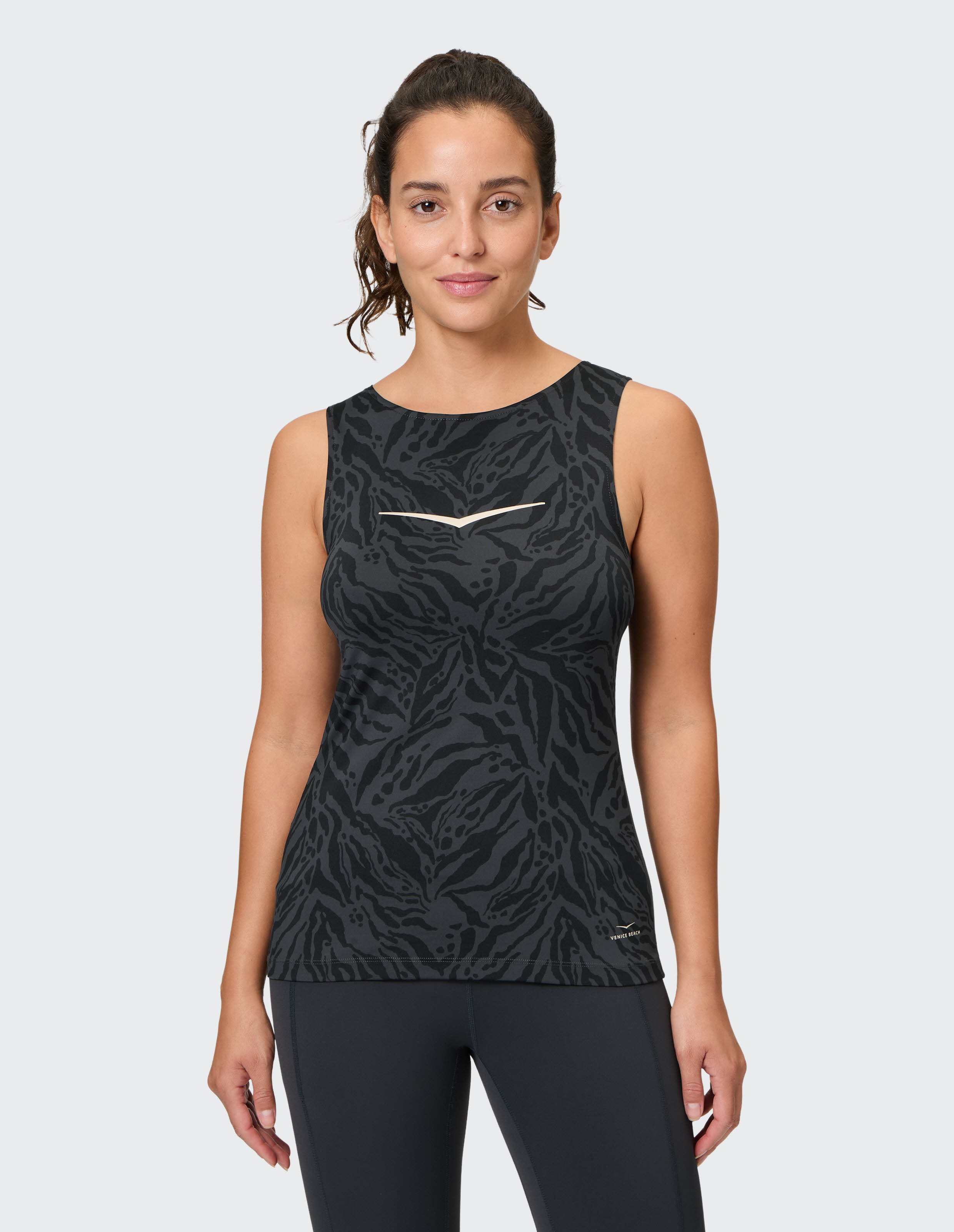 Venice Beach ENNY Sporttop Tanktop Damen schwarz dunkelgrau