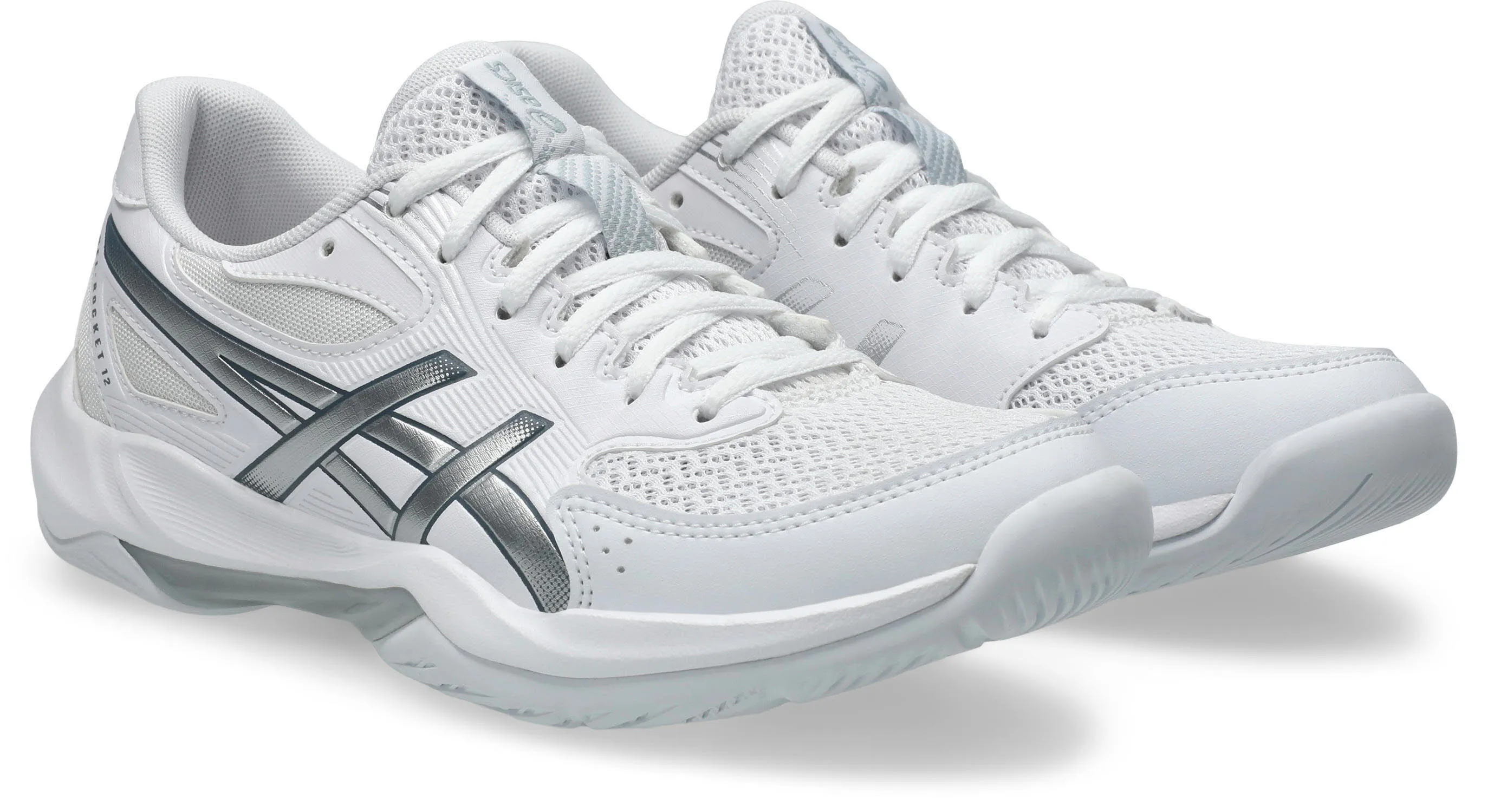 Asics GEL-ROCKET 12 Damen Sportschuhe Hallenschuhe white/pure silver