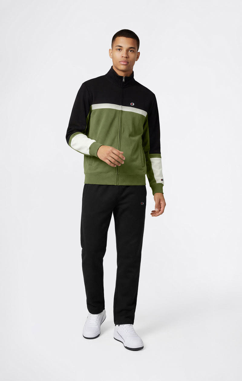 Champion Full Zip Sweat Herren Jogginganzug Trainingsanzug grün