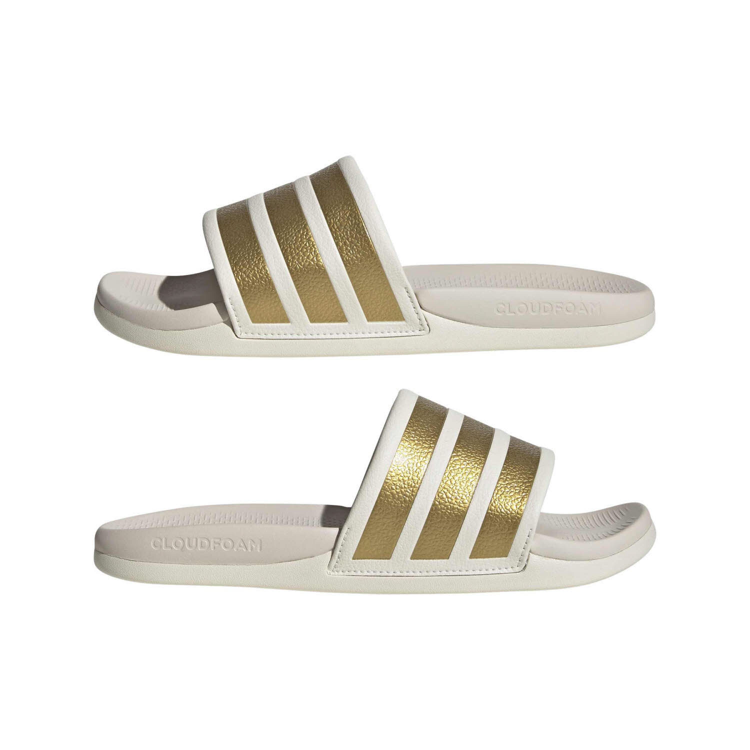adidas ADILETTE COMFORT 2.0 Damen Badelatschen weiß/gold