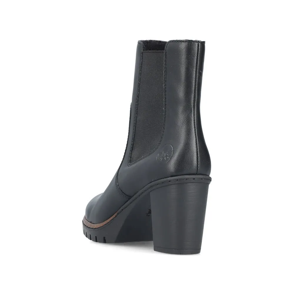 Rieker Stiefeletten Damen Freizeitstiefel Kurzstiefel schwarz