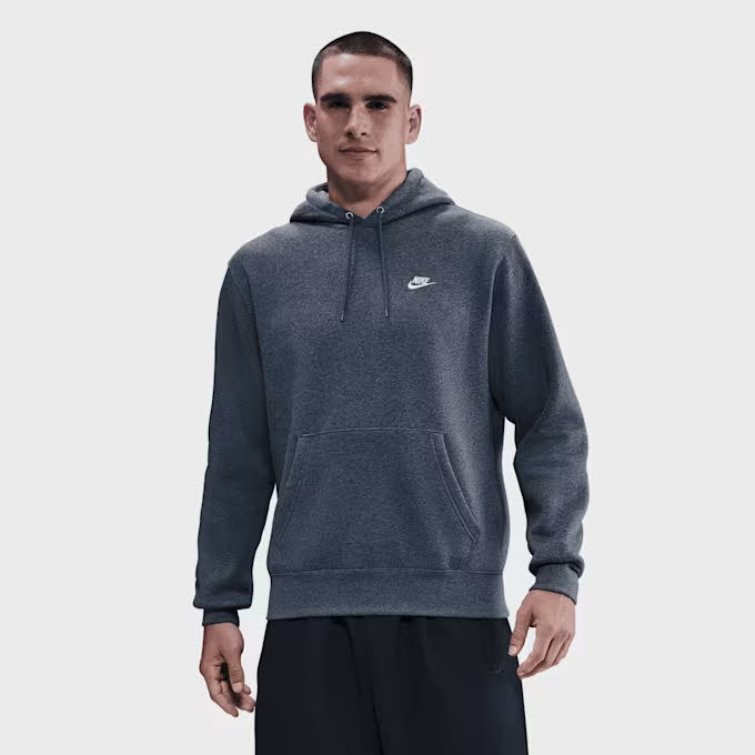 Nike Club Fleece-Hoodie für Herren grau