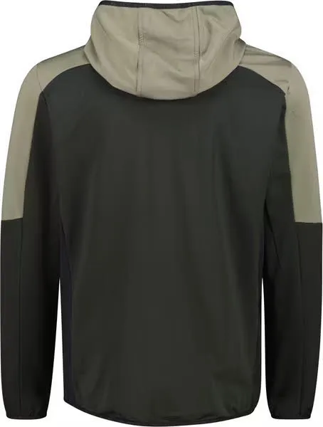 CMP MAN Hybrid Jacket FIX Hood Herren Hybridjacke aus Fleece Stretch Performance mit Kapuze sage