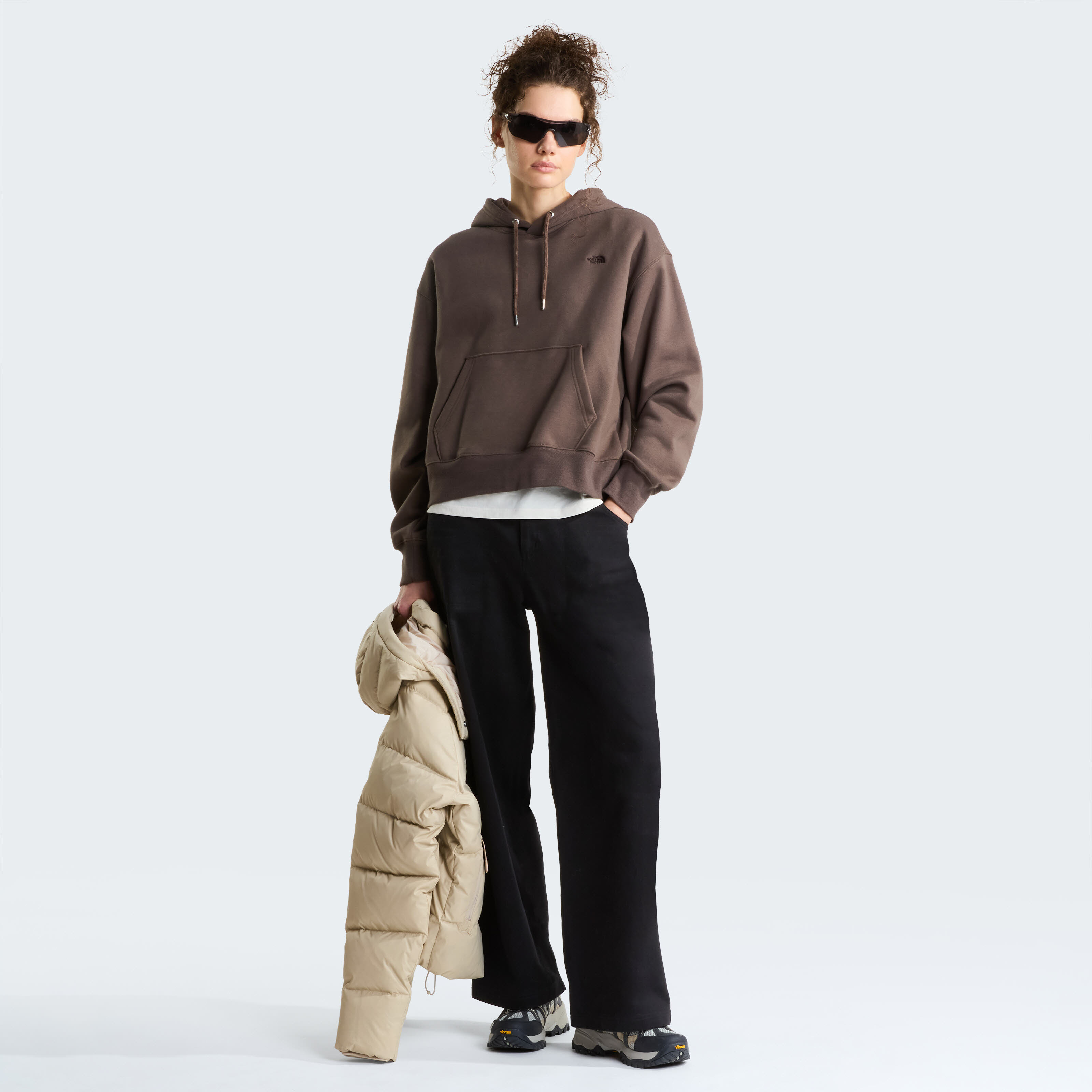 The North Face DA TNF ESSENTIAL SIMPLE DOME BOXY OS HOOD Damen Kapuzensweat braun