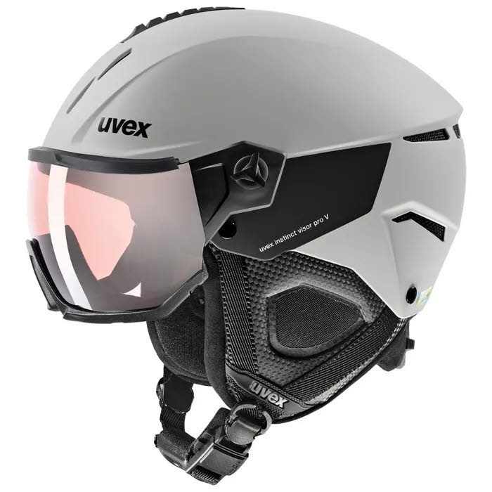 Uvex instinct visor pro v Skihelm Visier Belüftungssystem Unisex grau matt