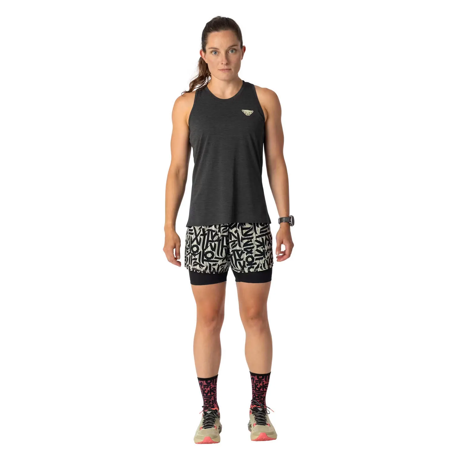 Dynafit TRAIL 2IN1 SHORT W Damen Laufshorts Runningshorts overcast